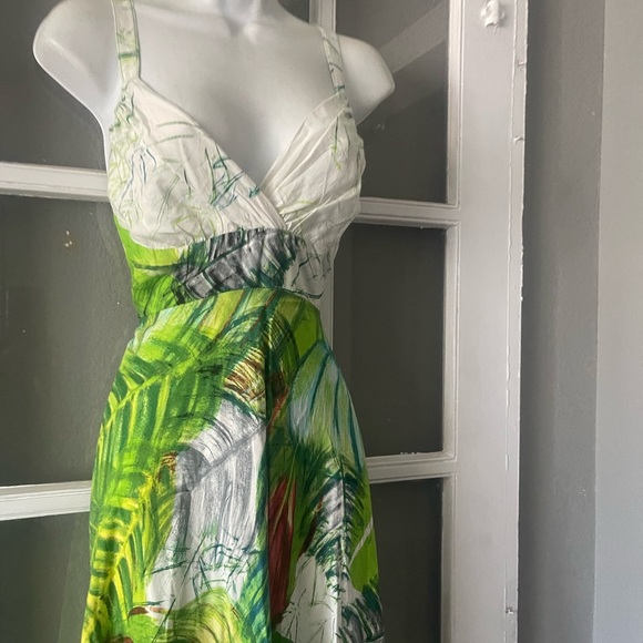 Jams World Green and White Sleeveless‎ Sundress - Picture 5 of 10